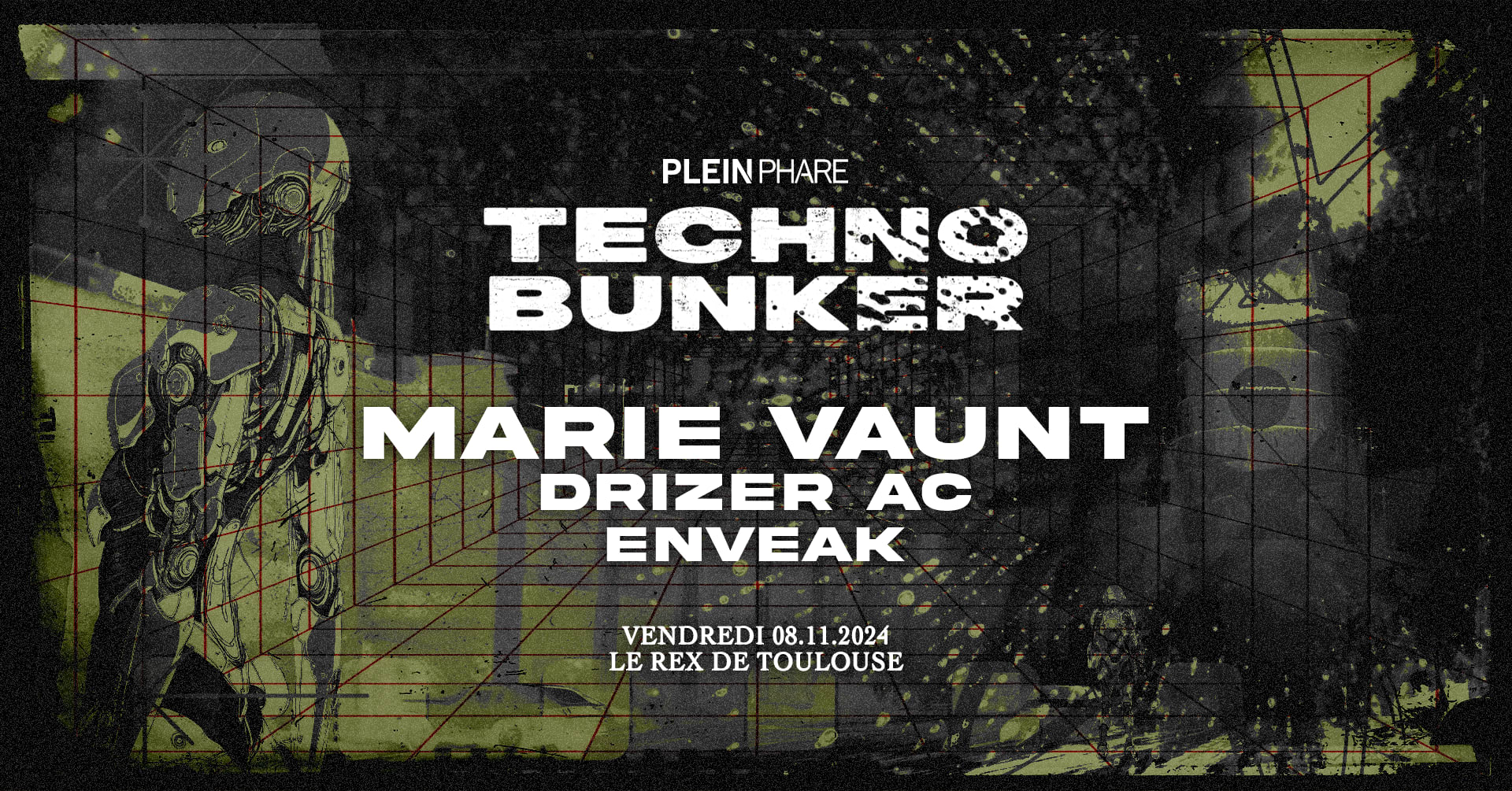Techno Bunker W/ Marie Vaunt, Drizer Ac, Enveak Cover