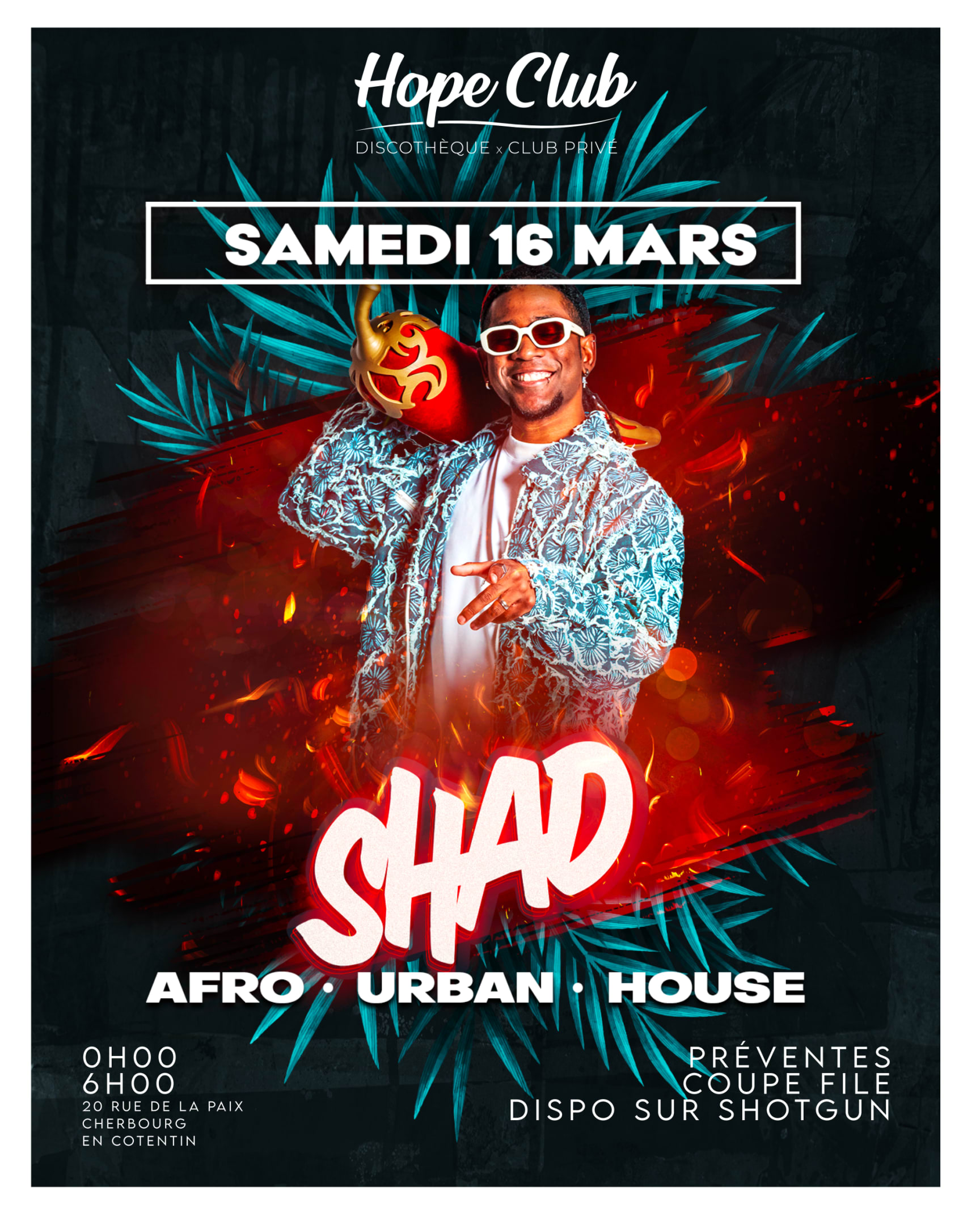 Shad - Samedi 16 Mars - Hope Club Cover