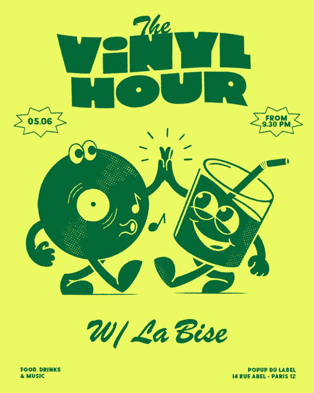 The Vinyl Hour Invite La Bise Cover