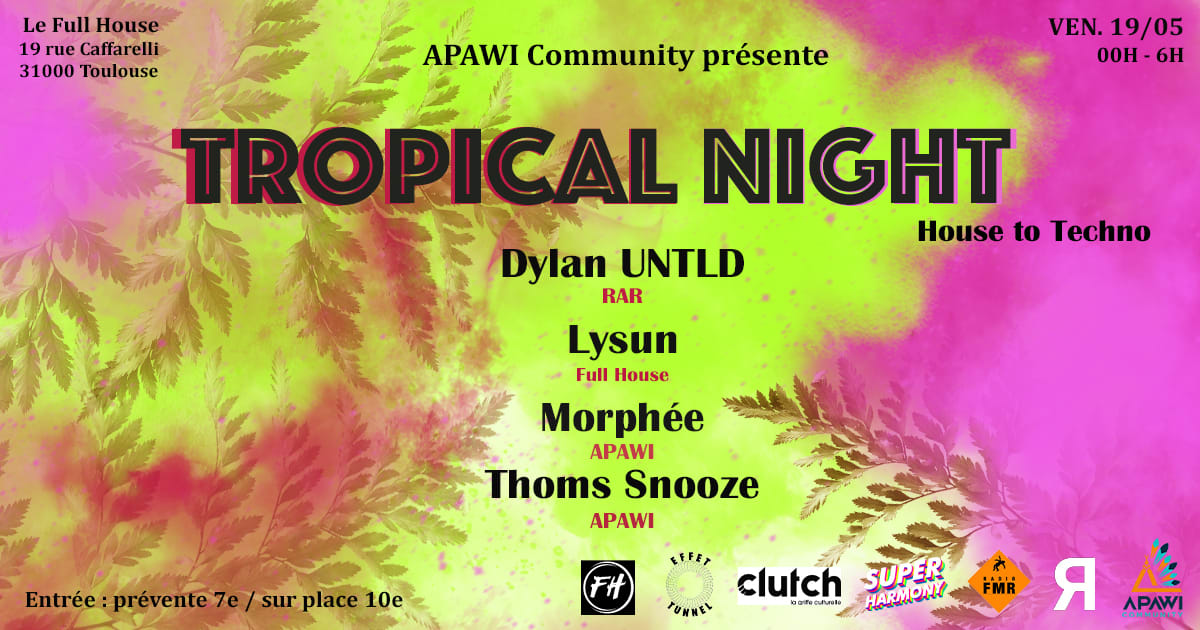 Tropical Night W/ Untld / Thoms Snooze / Morphée / Lysun Cover