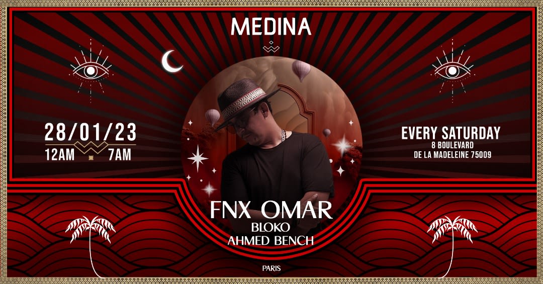 Medina | Fnx Omar | Samedi 28 Jan. | The Key Paris Cover