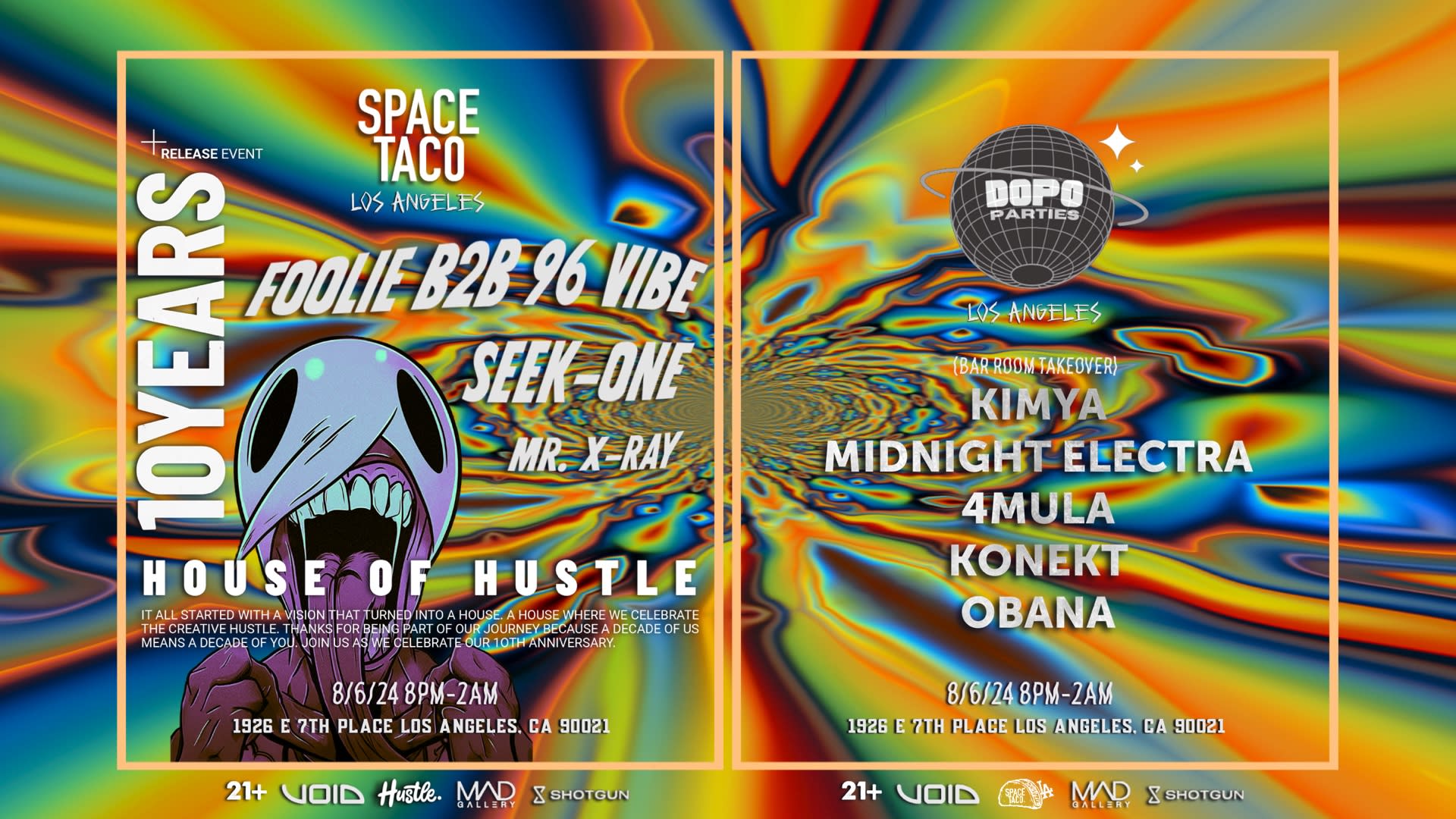 House Of Hustle 10 Year Party W Foolie B2b 96 Vibe+ Cover