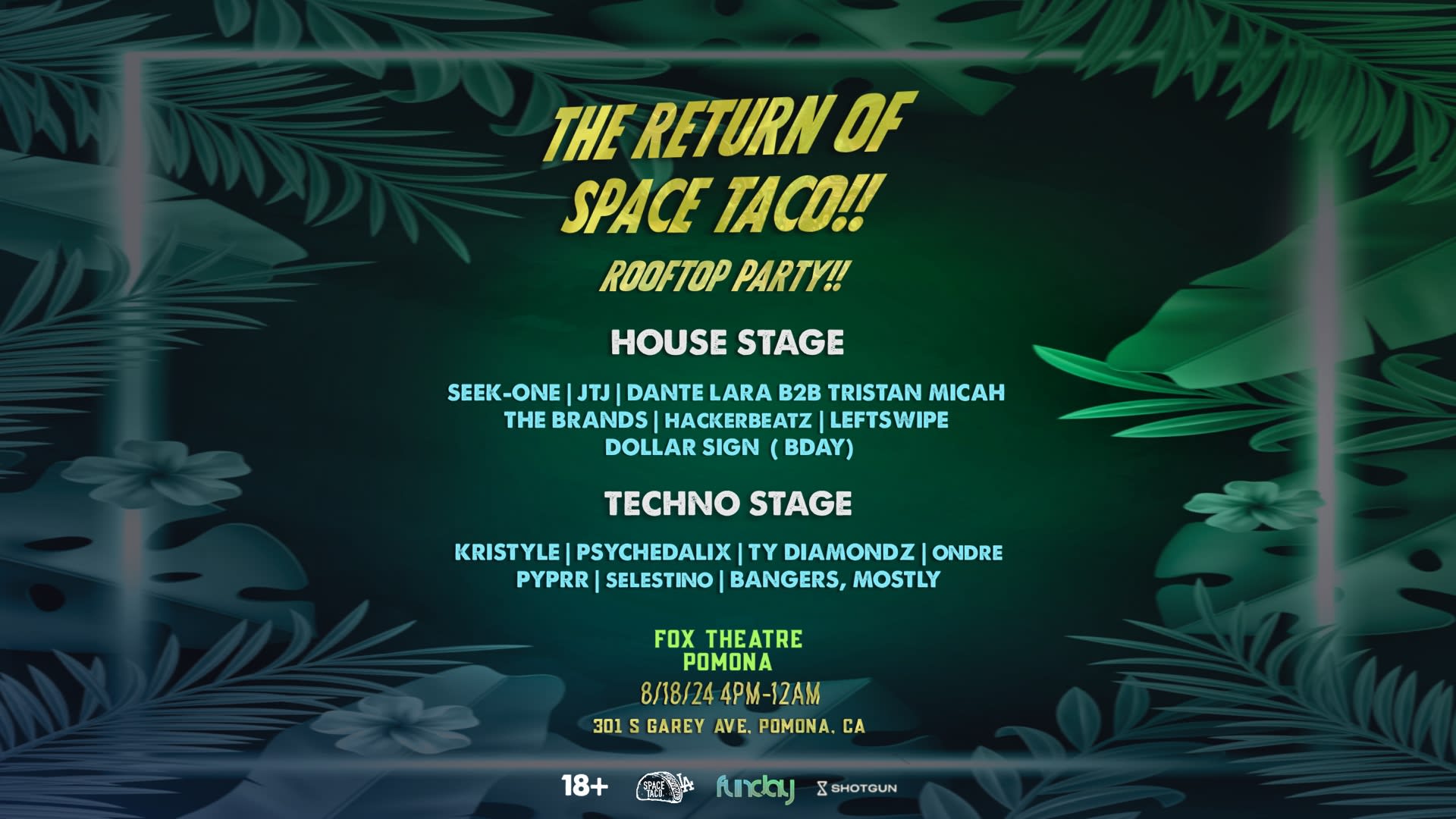 Space Taco Roof Top Party Pomona!! Cover