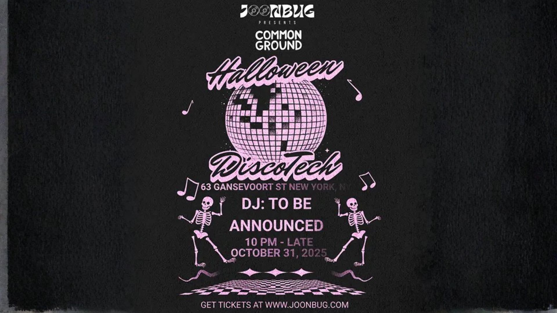 Common Ground's Official Halloween Disco Tech Party Cover