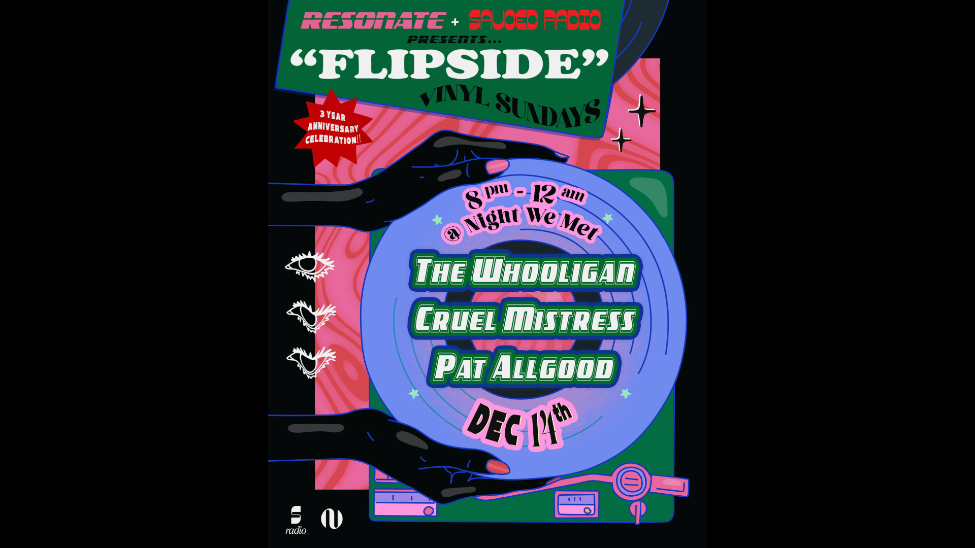 Resonate + Sauced Radio: Flipside Vinyl Sundays Cover