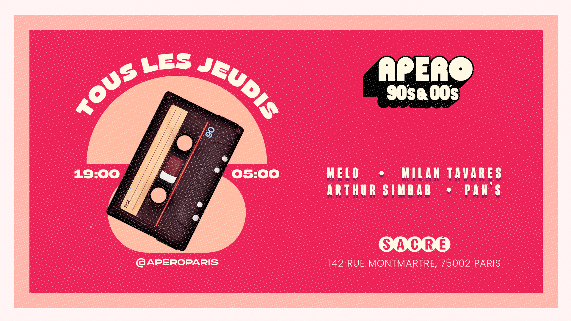 Apero 90's-00's - Jeudi 11 Avril 2024 Cover