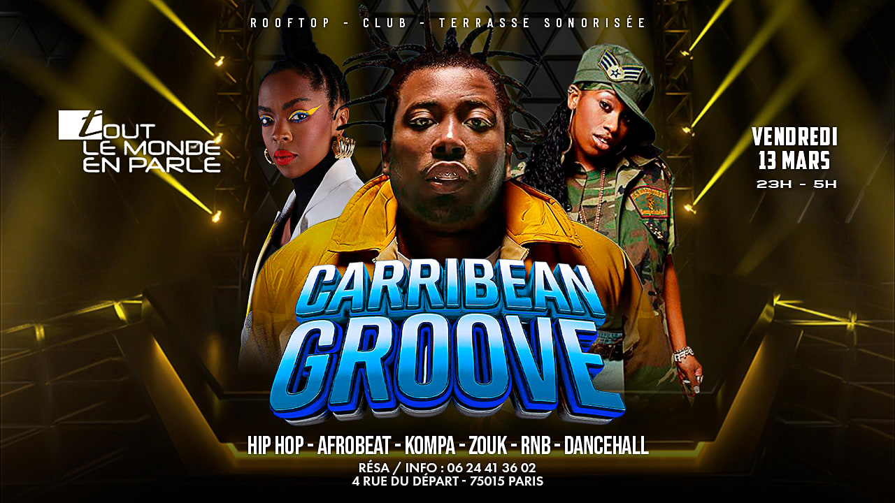 Club Soiree Caribbean Groove & Terrasse , Hiphop,Afrobeat Cover