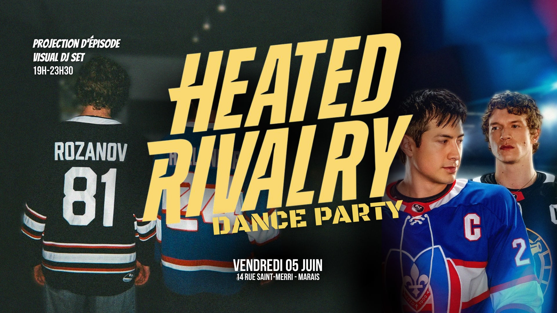 Heated Rivalry Dance Party Paris Cover