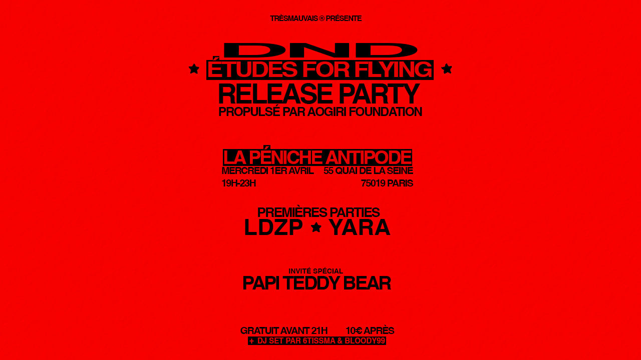 Études For Flying Release Party Cover