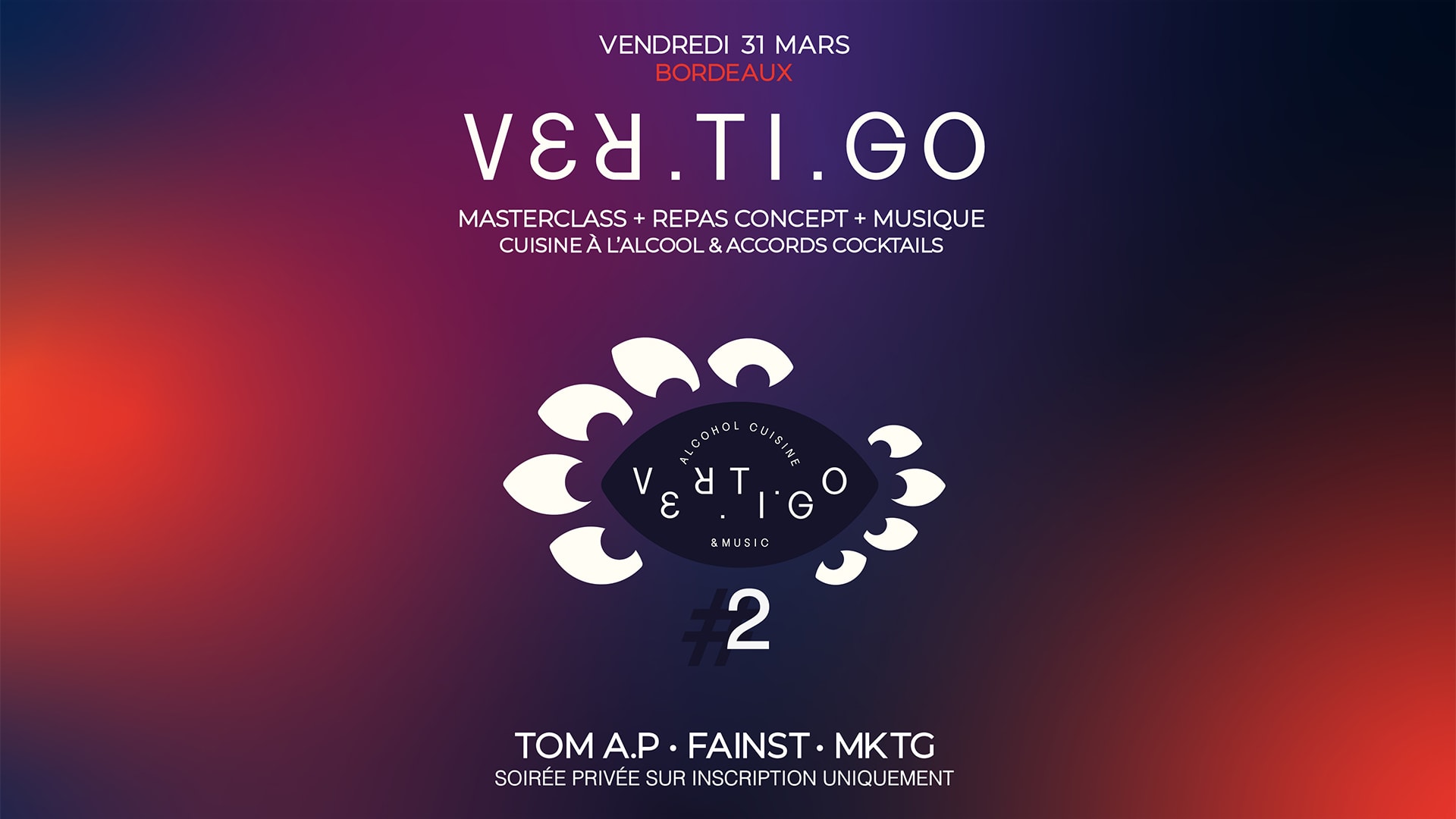Vertigo #2 - Masterclass, Repas Concept & Musique - Bordeaux Cover