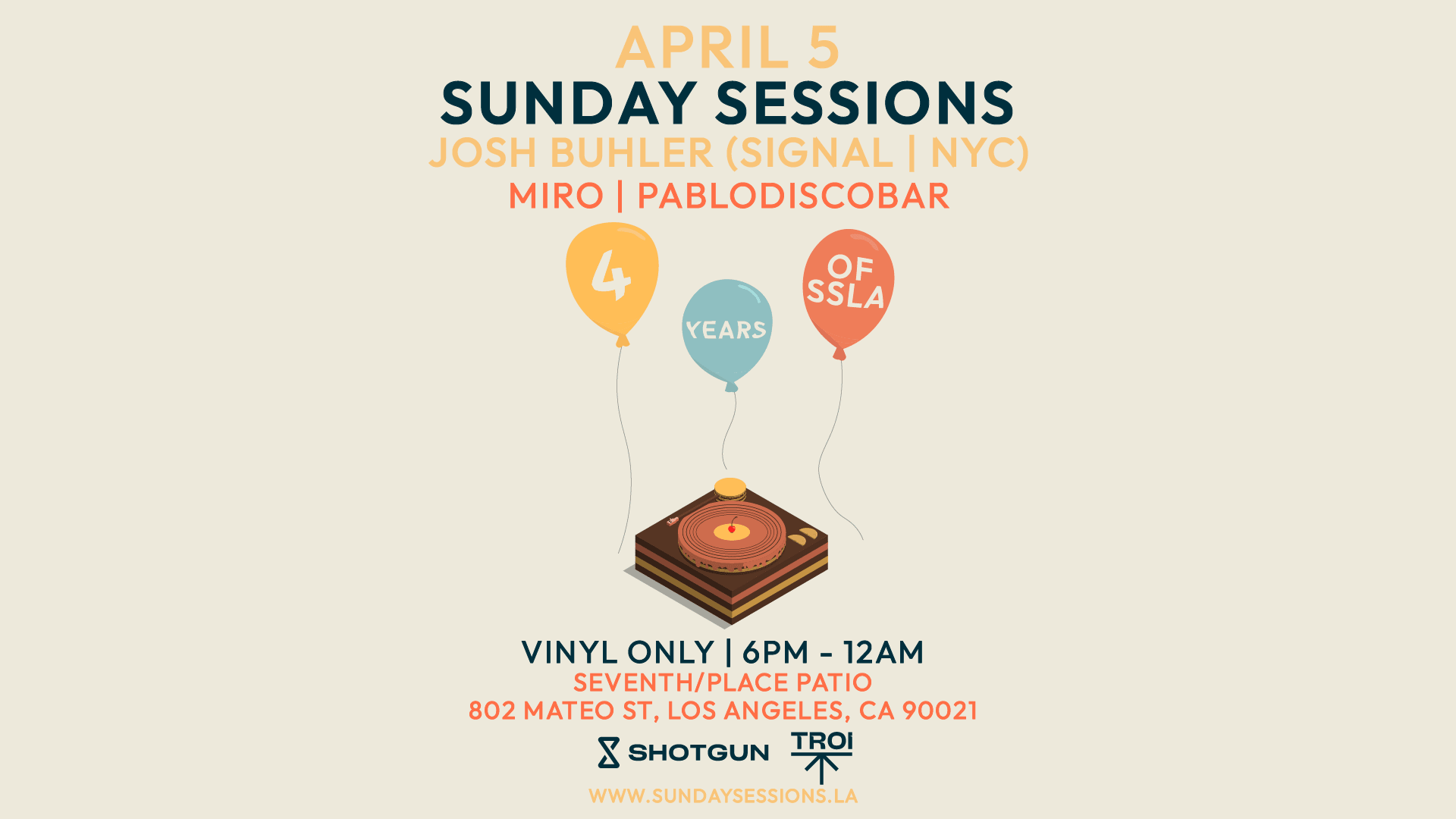 4 Years Of Sunday Sessions La (Vinyl Only) Open Air Cover