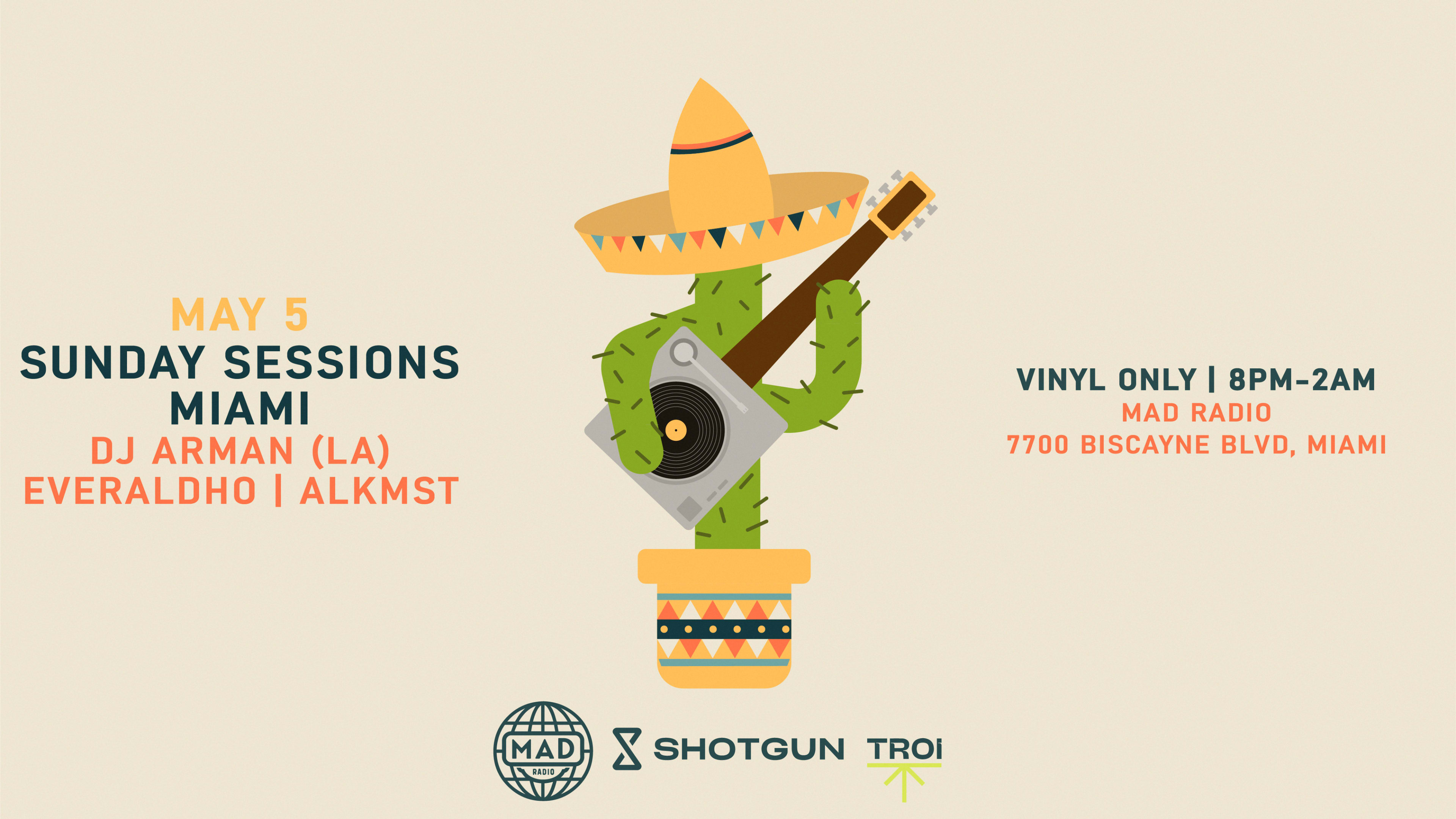 Sunday Sessions Miami (Vinyl Only) 05/05/24 Cover