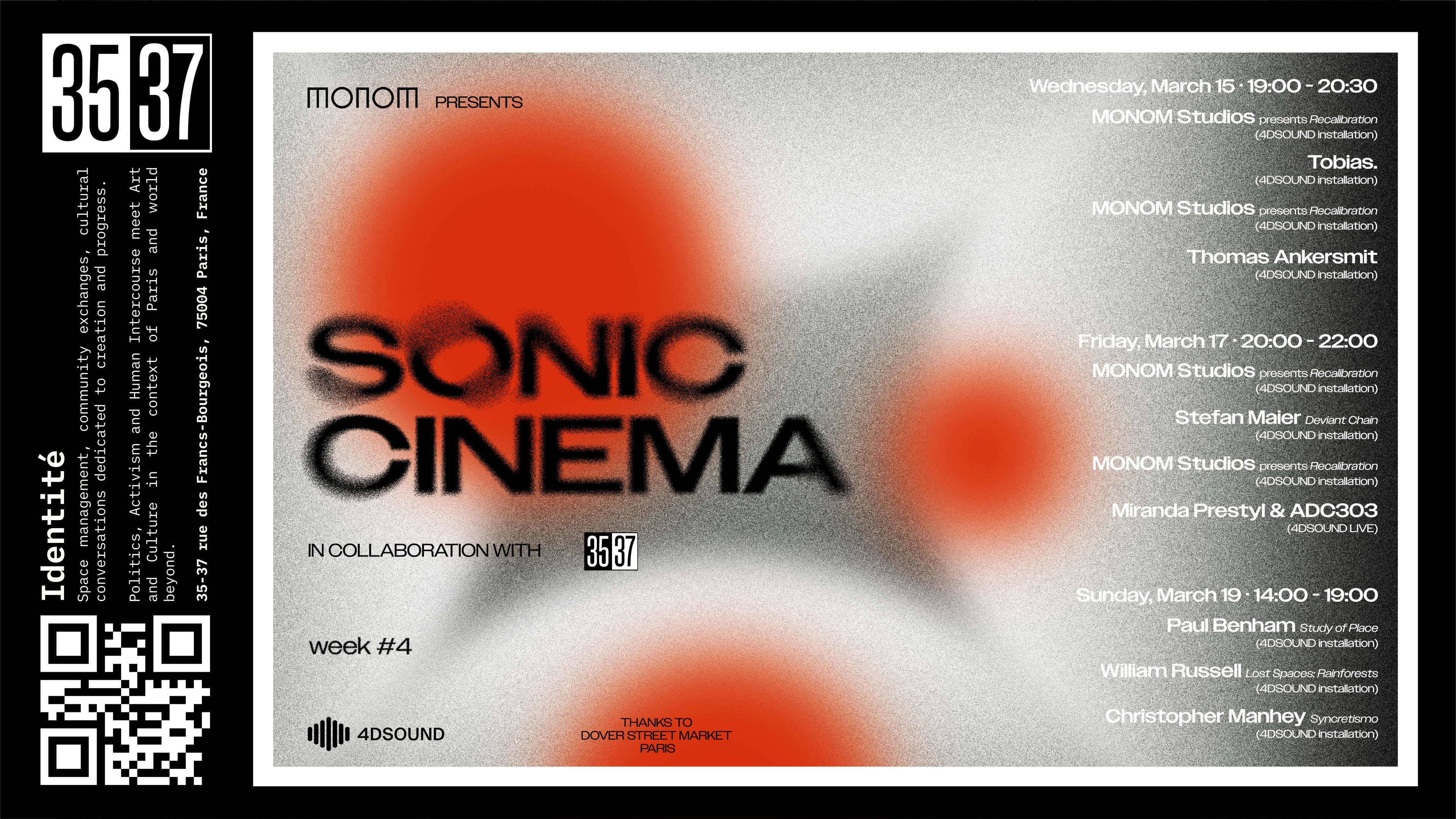 Sonic Cinema - Week #4 · Friday, March 17 Cover
