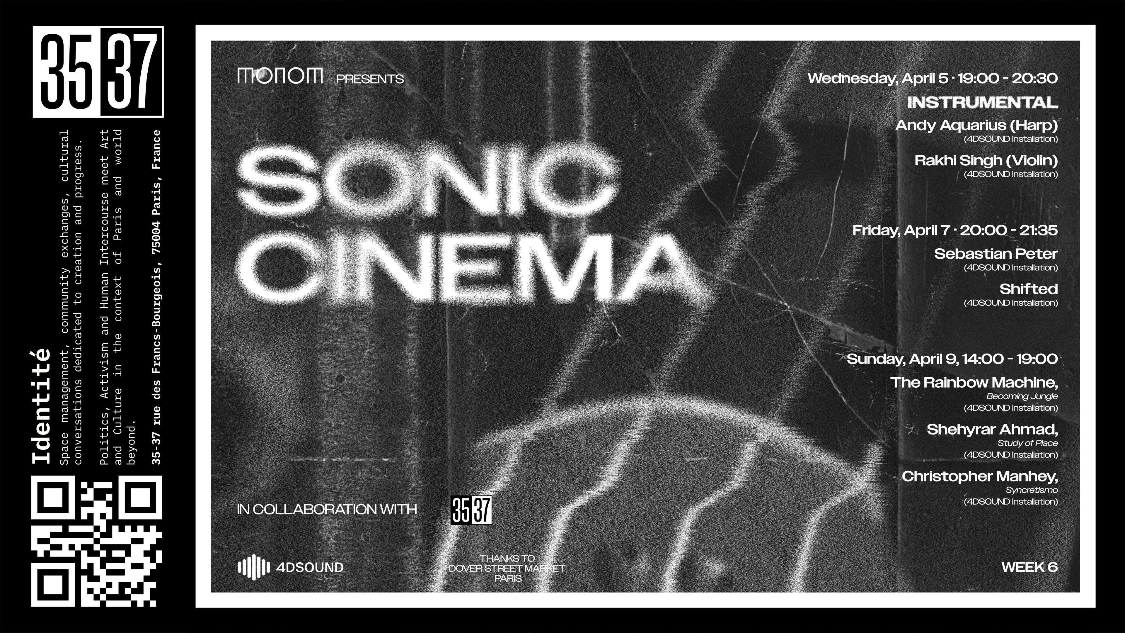 Sonic Cinema - Week #6 · Wednesday, April 5 Cover