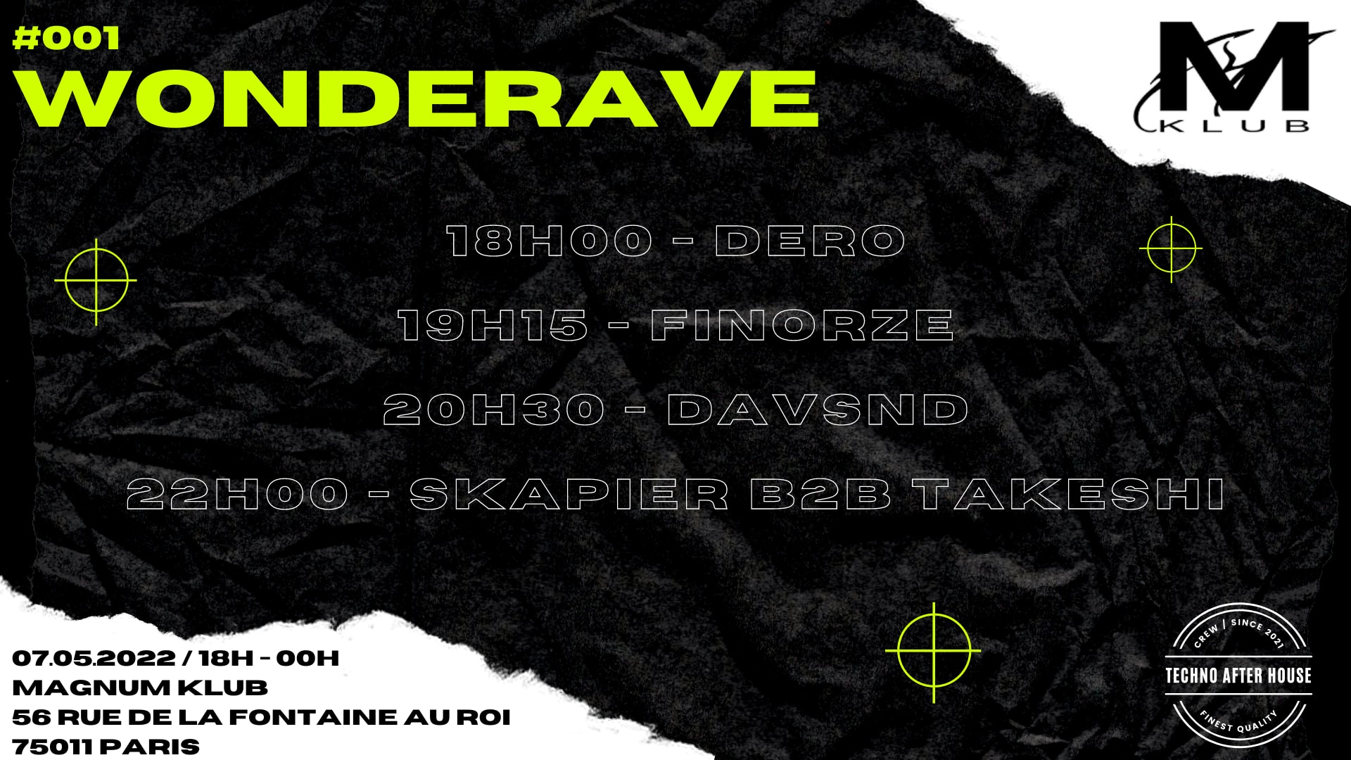 Wonderave #001 @ Magnum Klub Cover