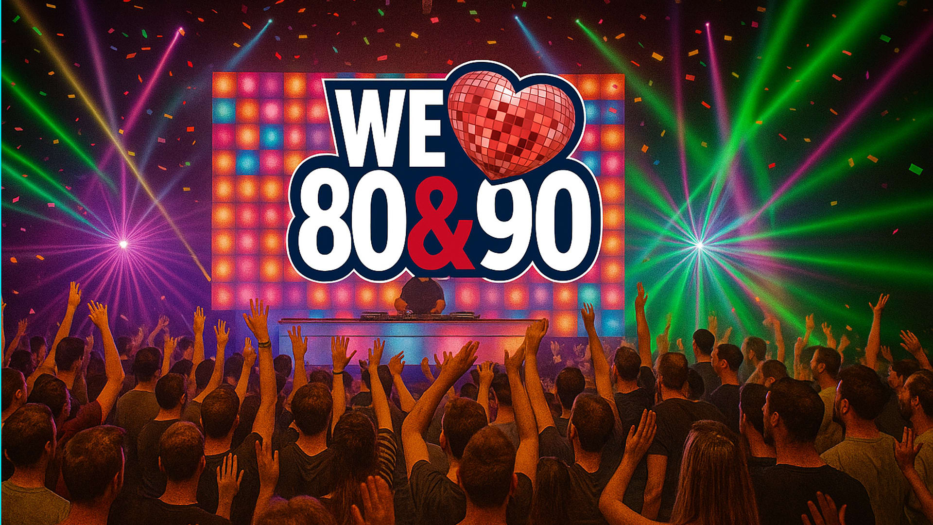 We Love 80’ 90’ Party Cover