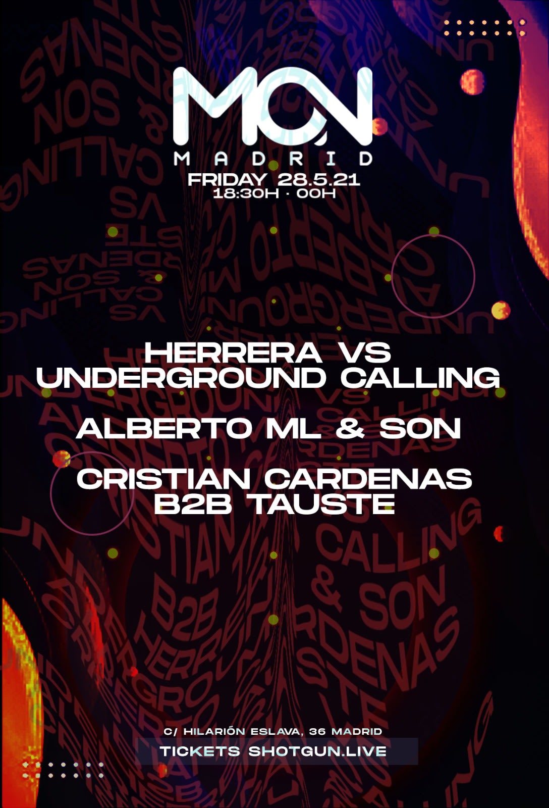 Herrera Vs Underground Callin & More @ Mon Madrid Cover