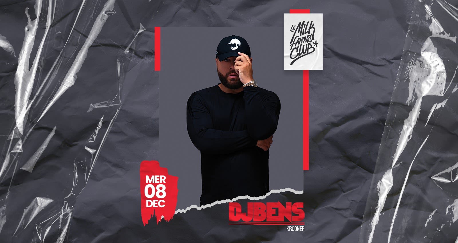 ❤️‍🔥 Mer 08 Déc - Dj Bens & Krooner - Milk Club ❤️‍🔥 Cover