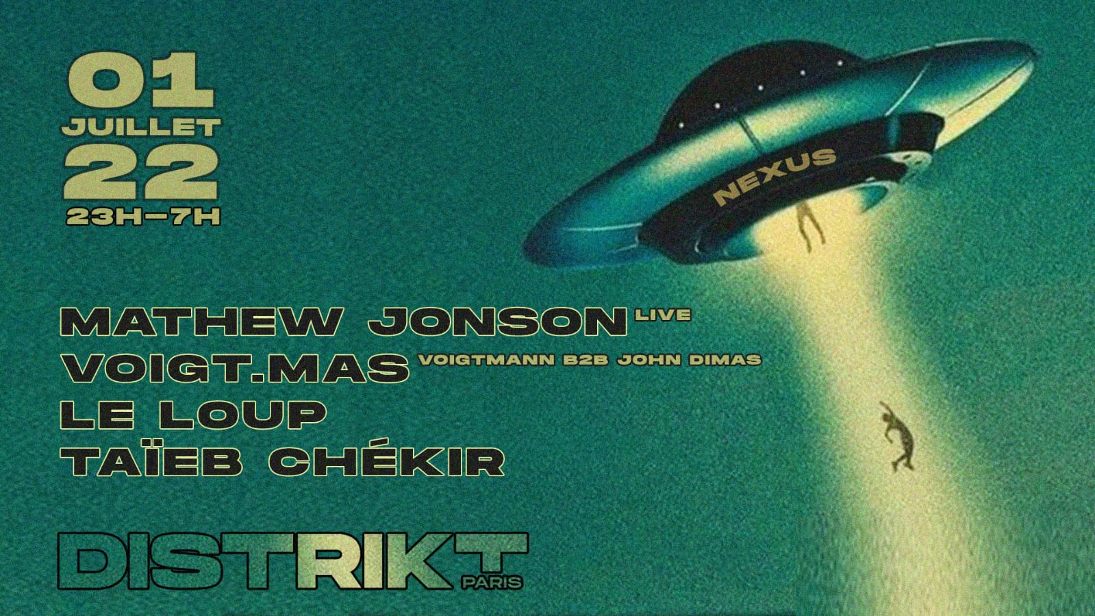 Distrikt Paris : Mathew Jonson Live, Voigt.Mas, Le Loup, Taïeb Chékir Cover