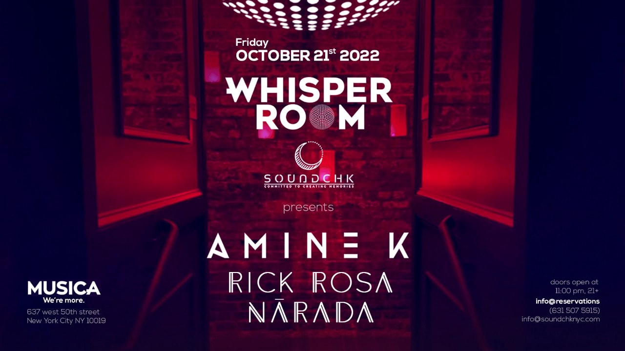 Soundchk: Amine K, Rick Rosa & Nārada At Whisper Room Cover