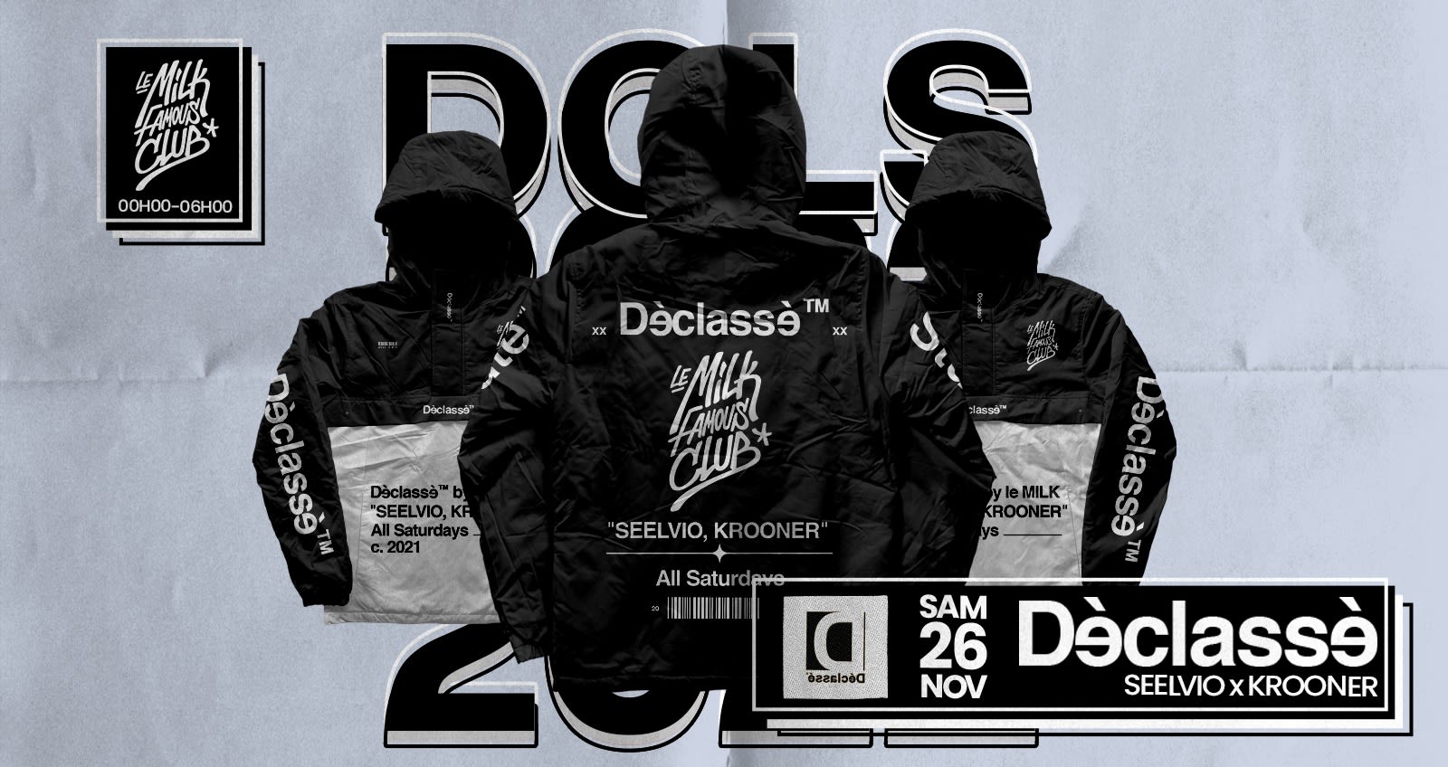 🌙🚀 Sam 26 Nov - Dèclassè W/ Krooner & Seelvio 🚀🌙 Cover