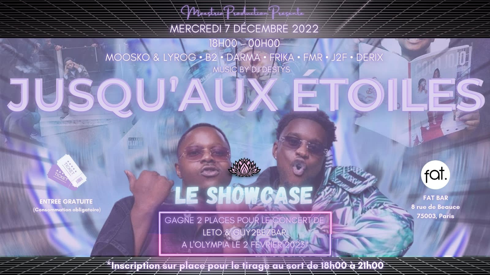 Le Showcase - 2 Places A Gagner Pour Leto & Guy2bezbar Cover