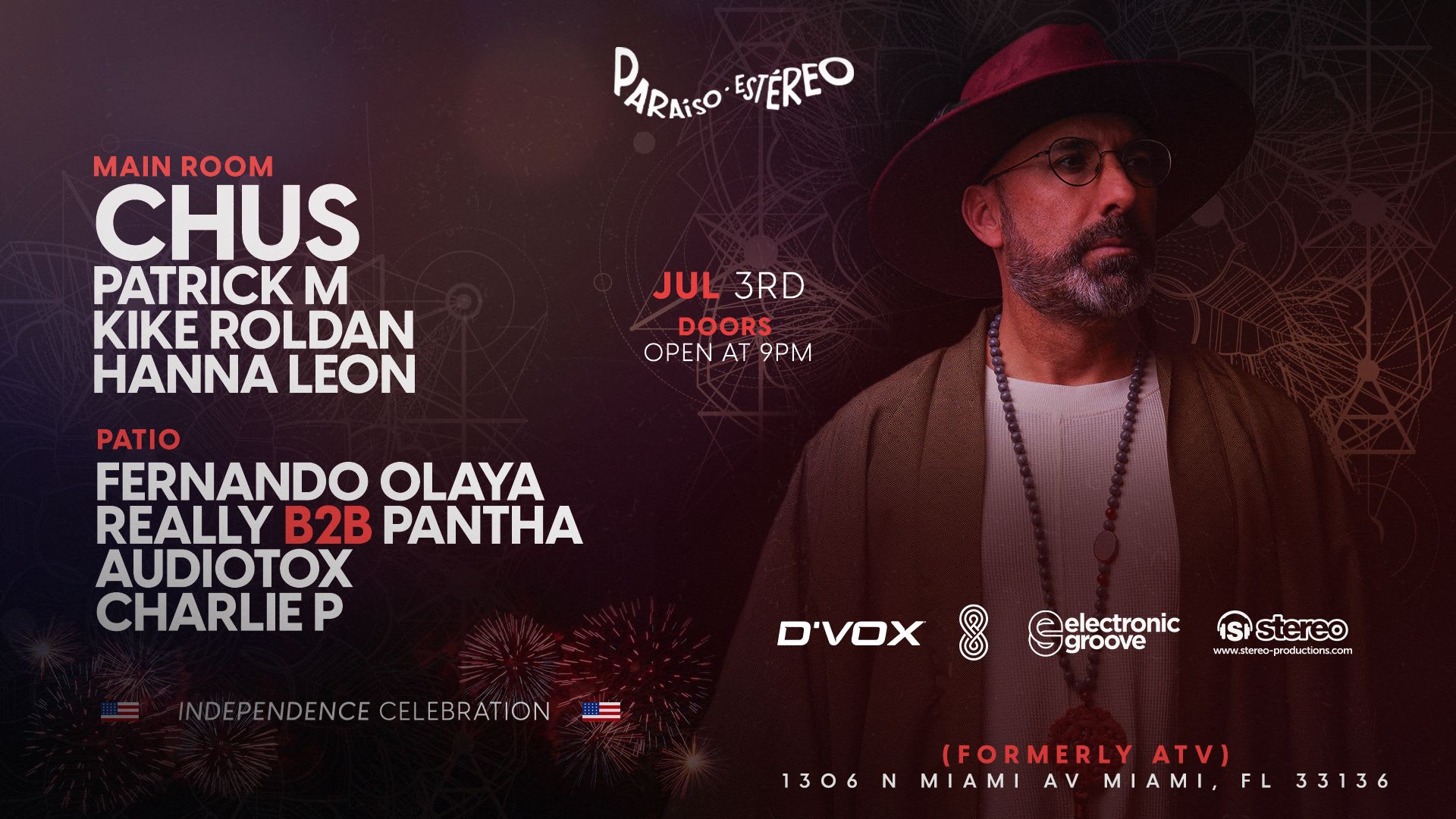 Chus At (Atv Records) Paraiso Estereo July 3rd Cover