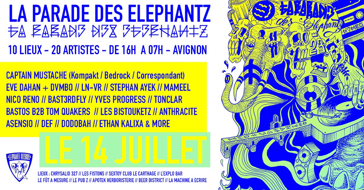 La Parade Des Elephantz Au Sextoyclub W/ Captain Mustache Cover