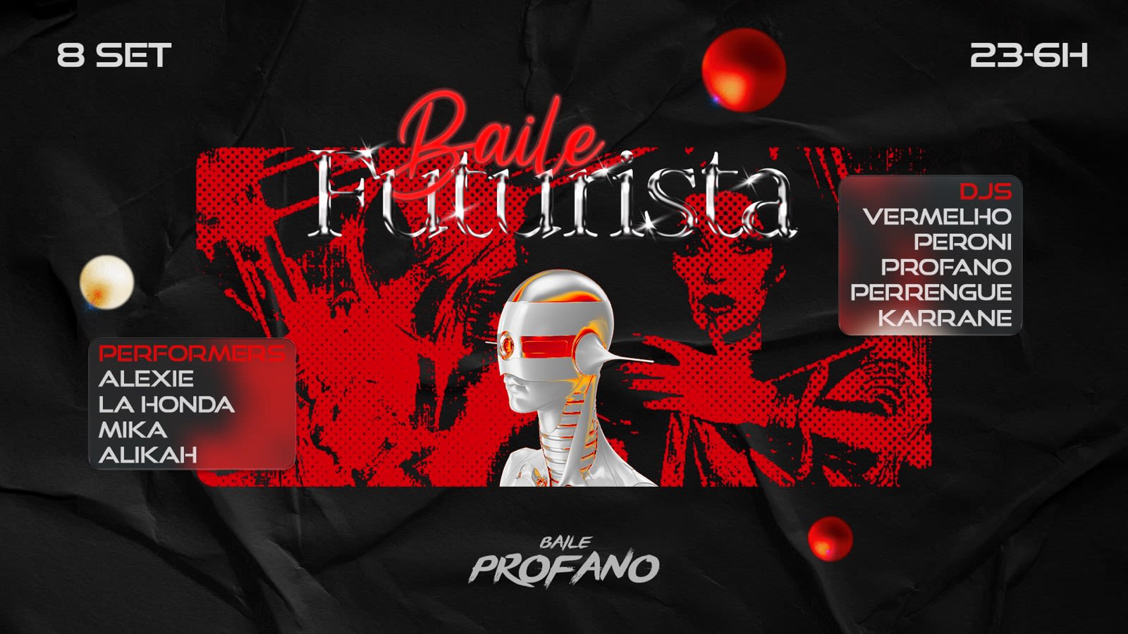 Baile Futurista Com Vermelho Cover