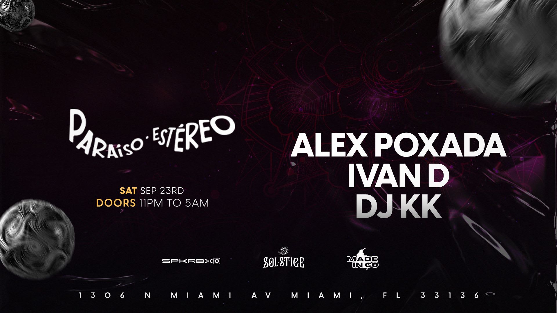 Alex Poxada + Ivan D + Dj Kk At Paraiso Estereo Cover