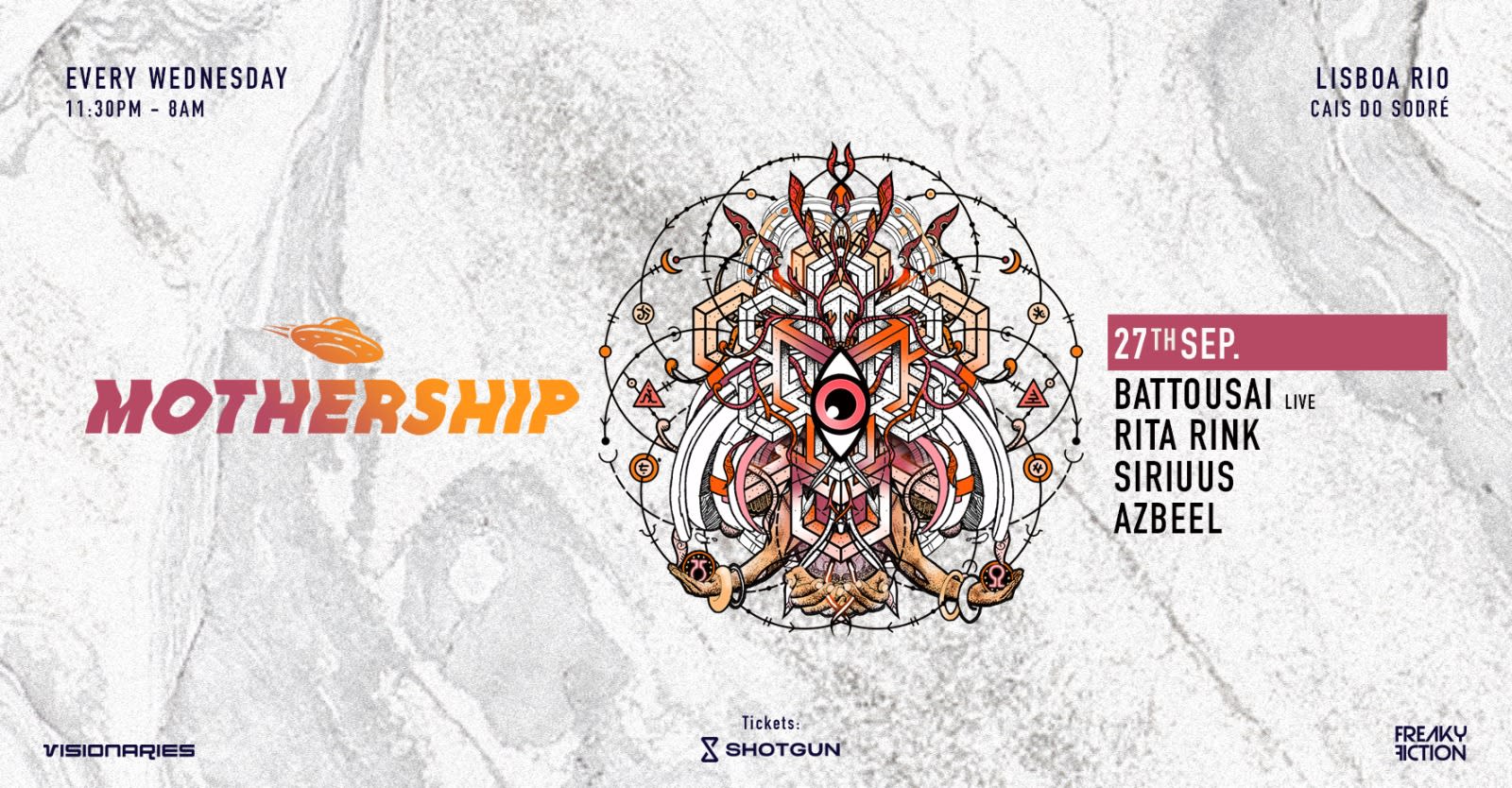 Mothership By Visionaries & Freaky Fiction - 27th Sept Cover