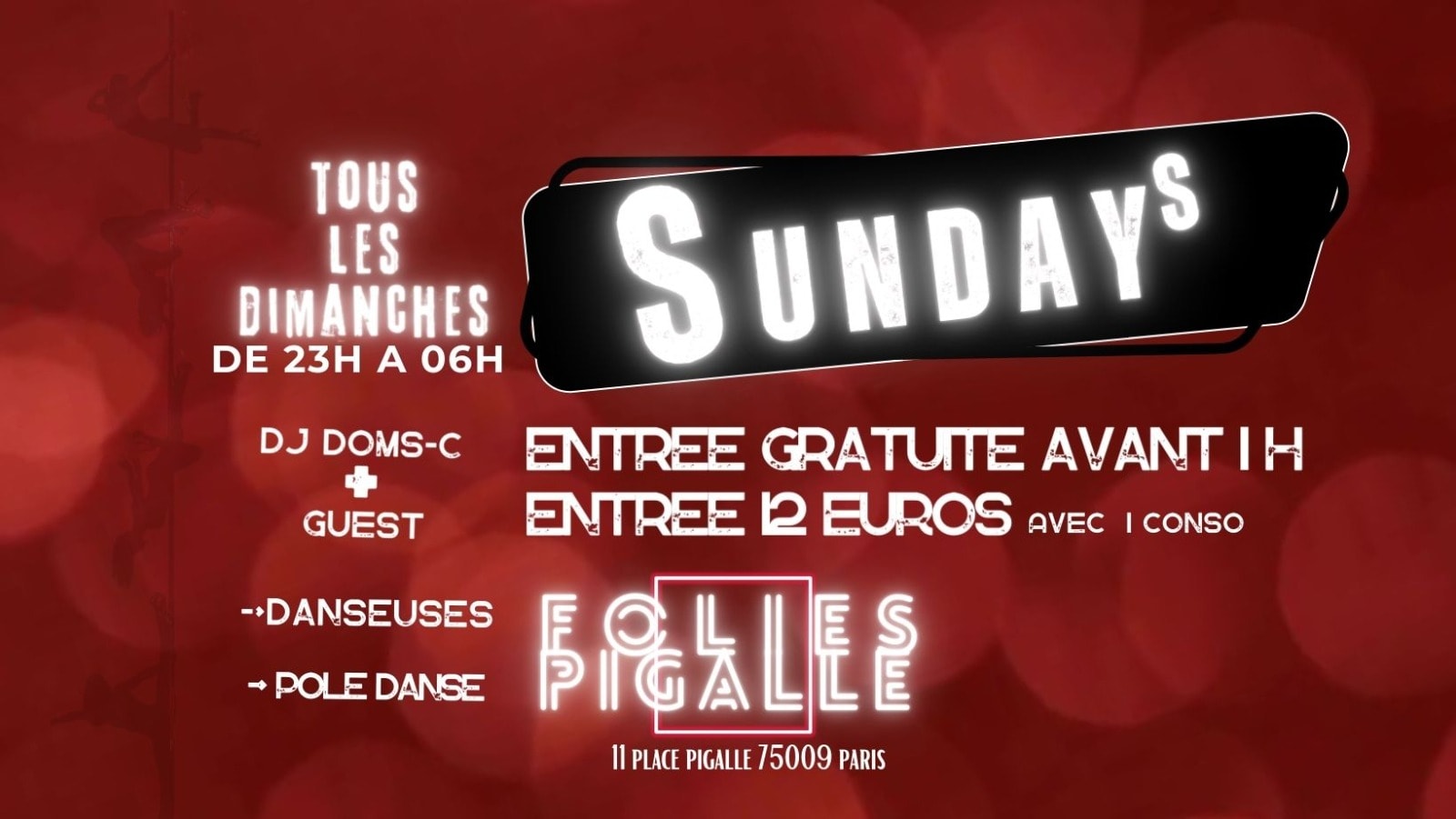 Sunday's II - Dimanche Folies Pigalle Cover
