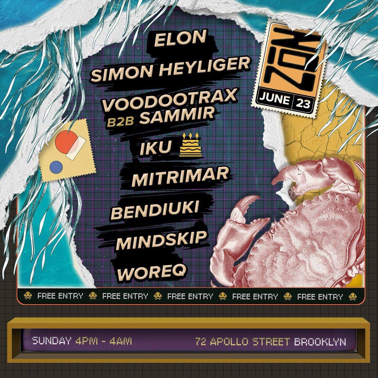Apollo Studio Sunday June 23rd W Elon, Simon Heyliger + More Cover