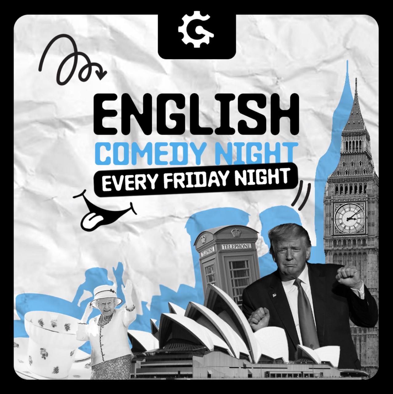 English Comedy Night - Garage Comedy Club - 10/01 - 18h45 Cover