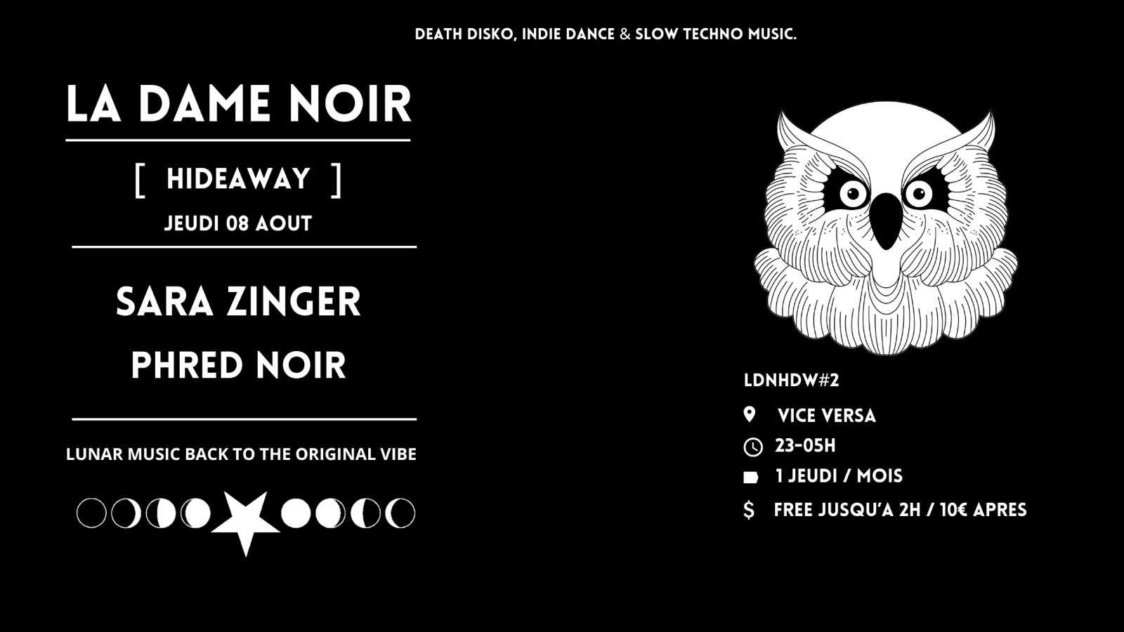 La Dame Noir : Sara Zinger + Phred Noir Cover