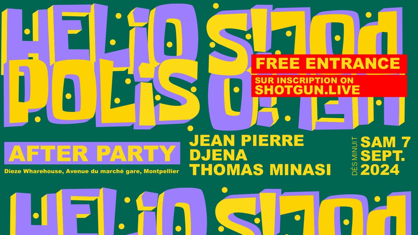 Heliopolis After Show / Jean Pierre - Free Sur Inscription Cover
