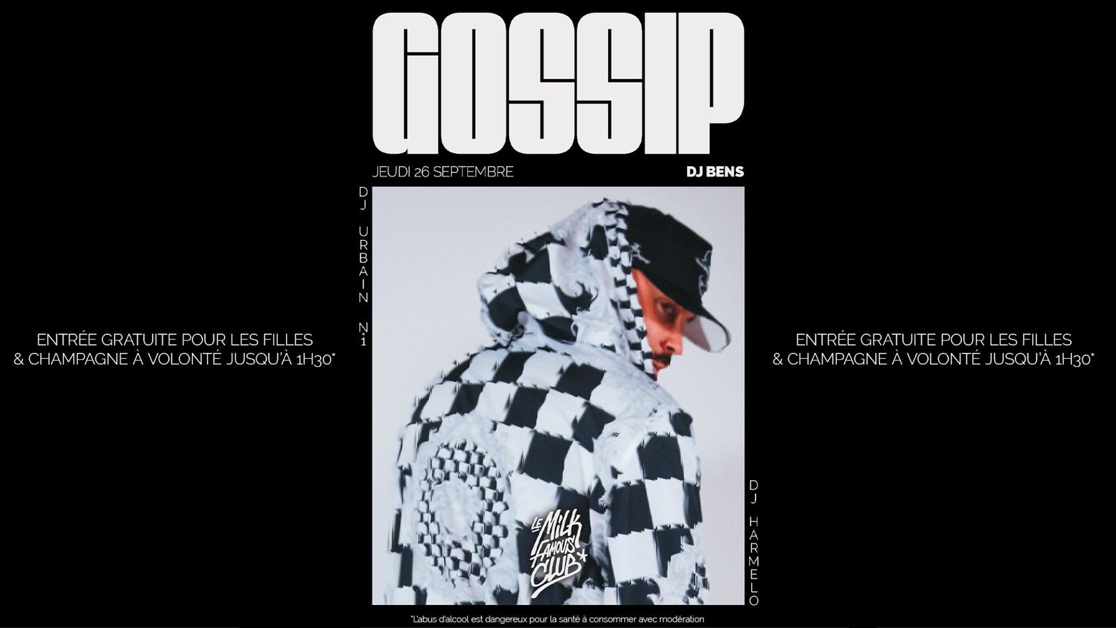 Jeu 26 Sept - Gossip W/ Dj Bens Cover