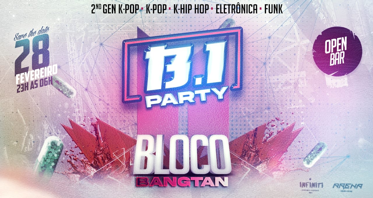 B.1 Party - 2 Edição - Bloco Bangtan - Open Bar Cover