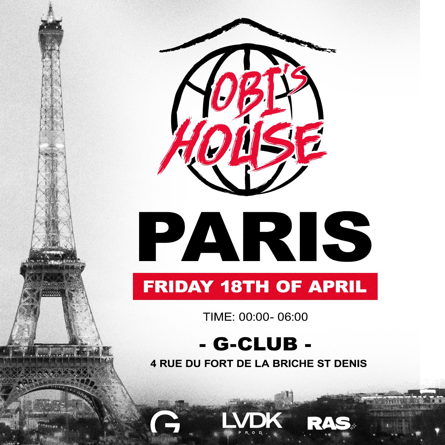 Obi's House Paris - G Club Paris - Friday, April 18th Cover