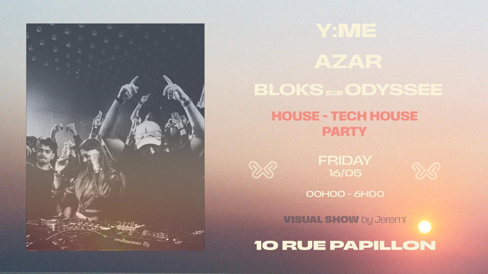Tech House Party - Y:Me, Azar, Bloks B2b Odyssee Cover