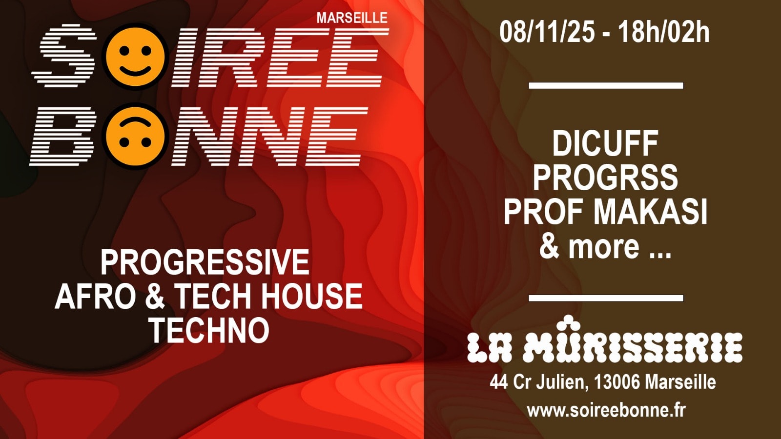 Soirée Bonne // Marseille // Progressive, Tech House, Techno Cover