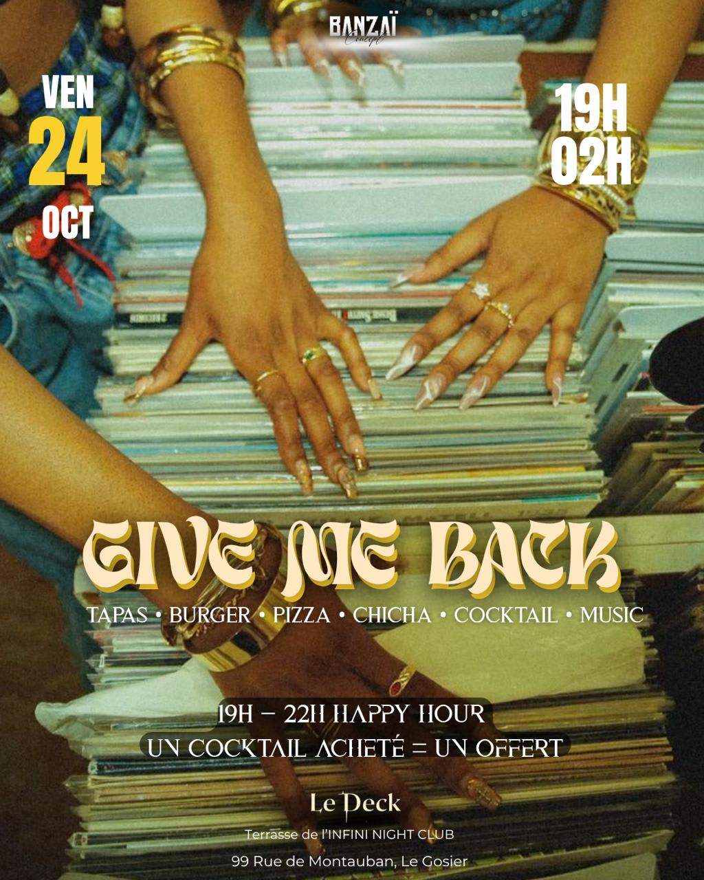 Give Me Back - Ven 24 Oct Cover