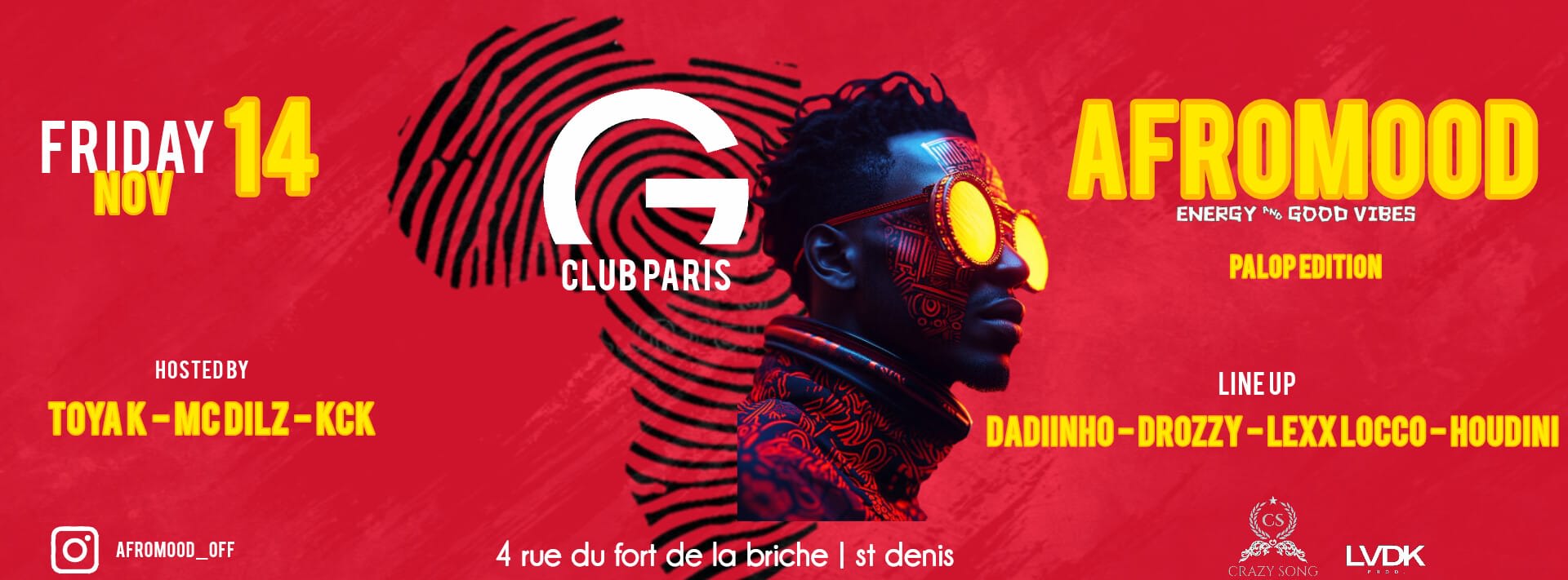 Afromood - Friday 14 November - G Club Edition Special Palop Cover