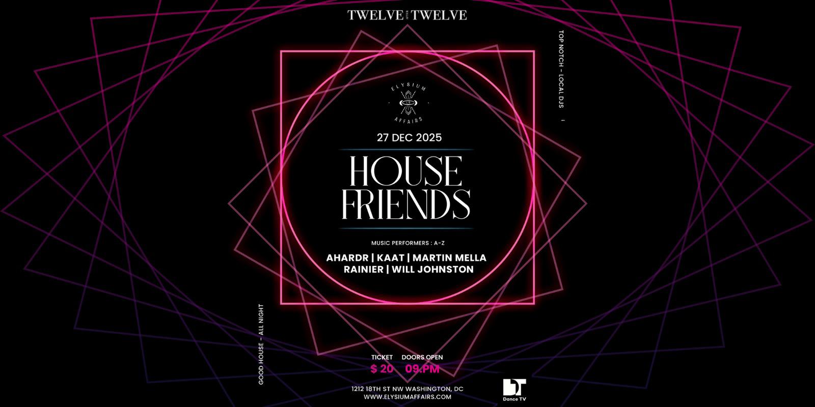 House Friends Party Cover