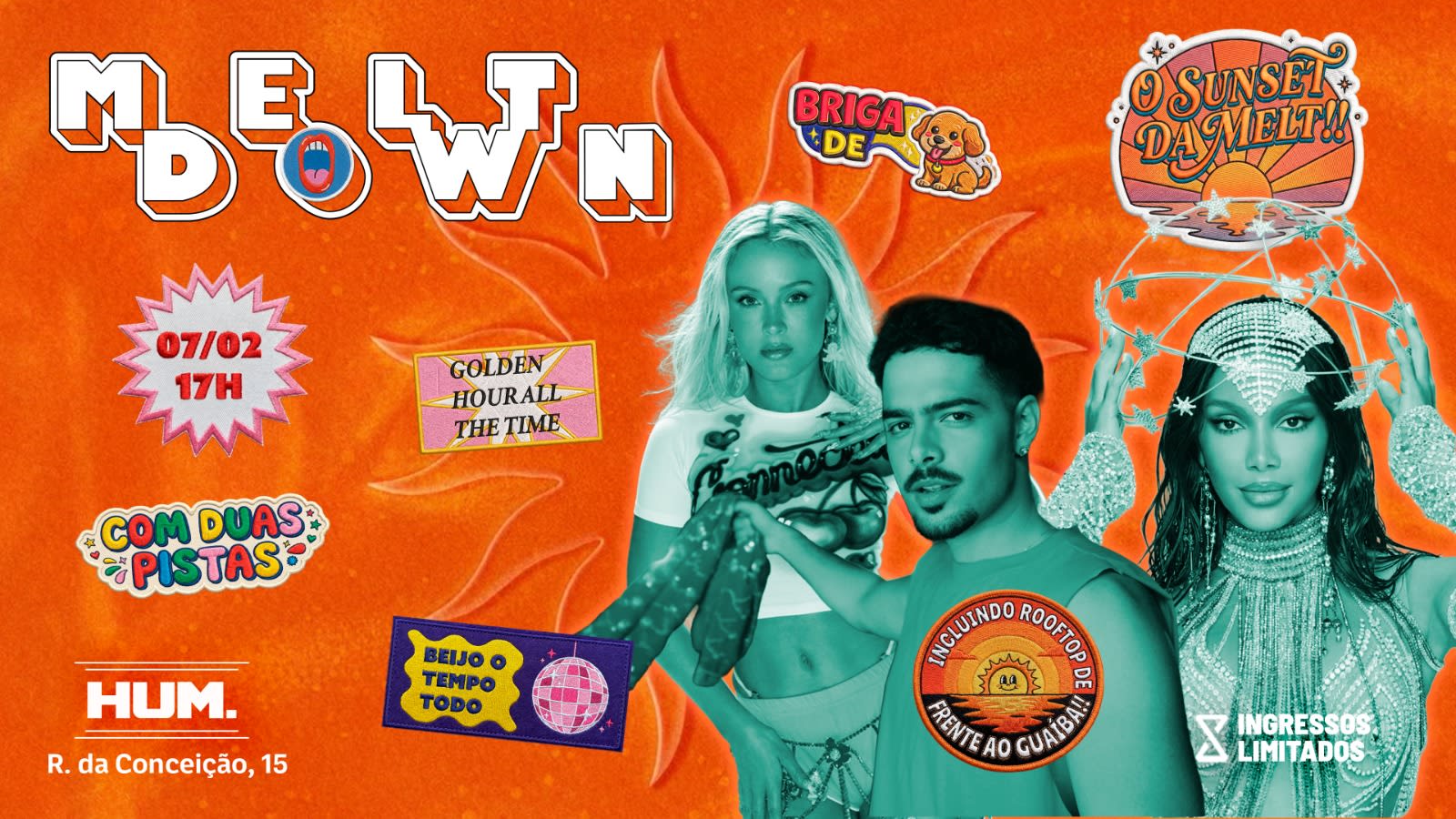 Meltdown - Sunset Da Melt - Sábado 7/2 - No Hum! Cover