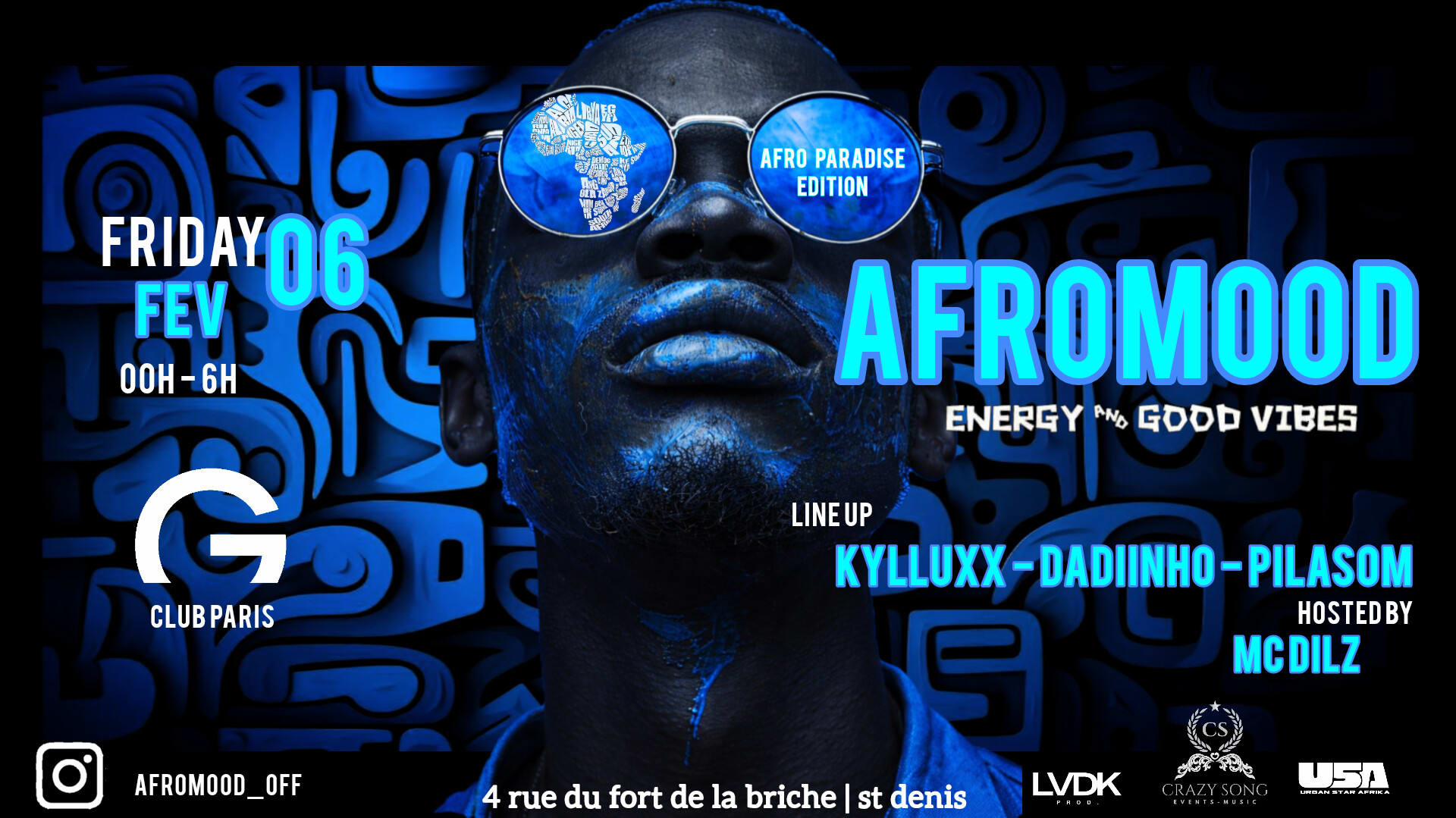 Afromood - Friday 06 February - G Club Cover