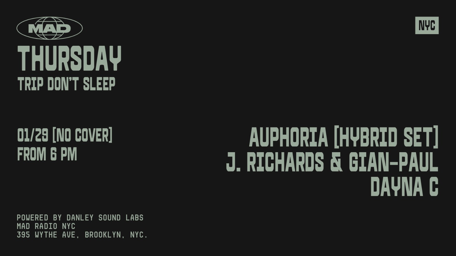 Trip Don't Sleep: Auphoria, J. Richards, Gian-Paul, Dayna C Cover