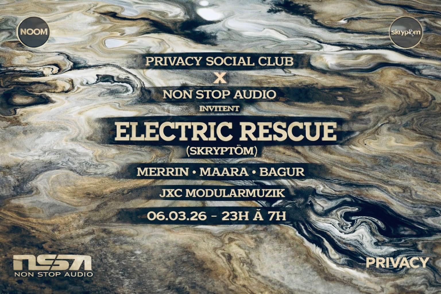 Privacy X Non-Stop Audio Invite Electric Rescue Cover
