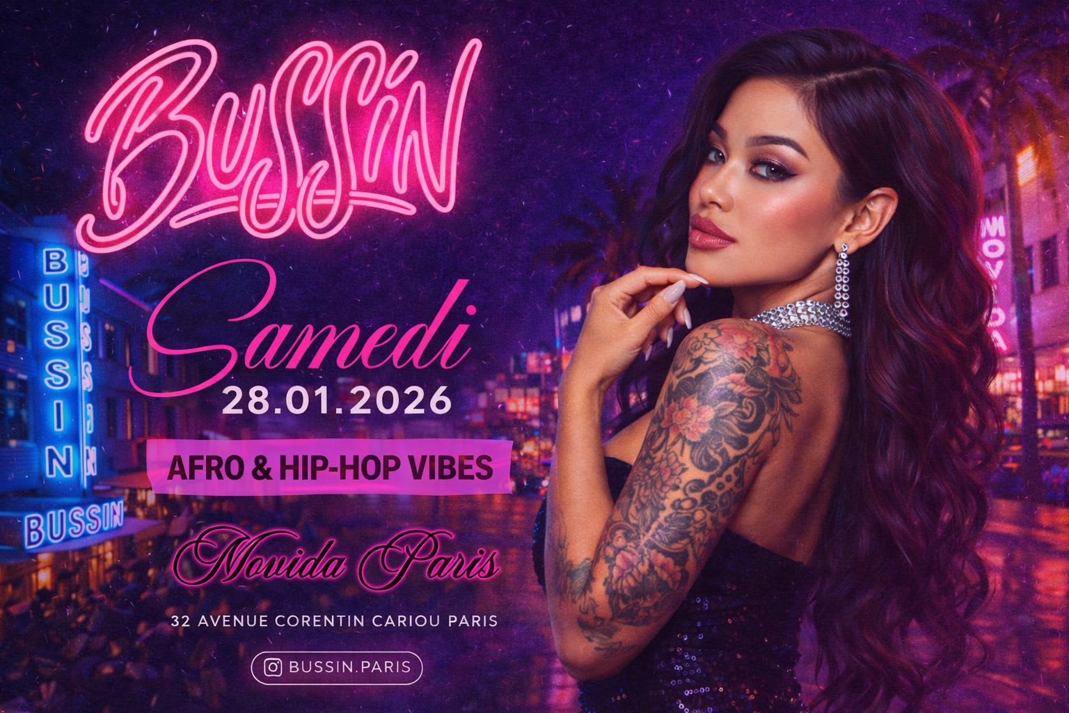 Bussin - Soiree Hip Hop & Afrobeat - Samedi 28 Fevrier Cover
