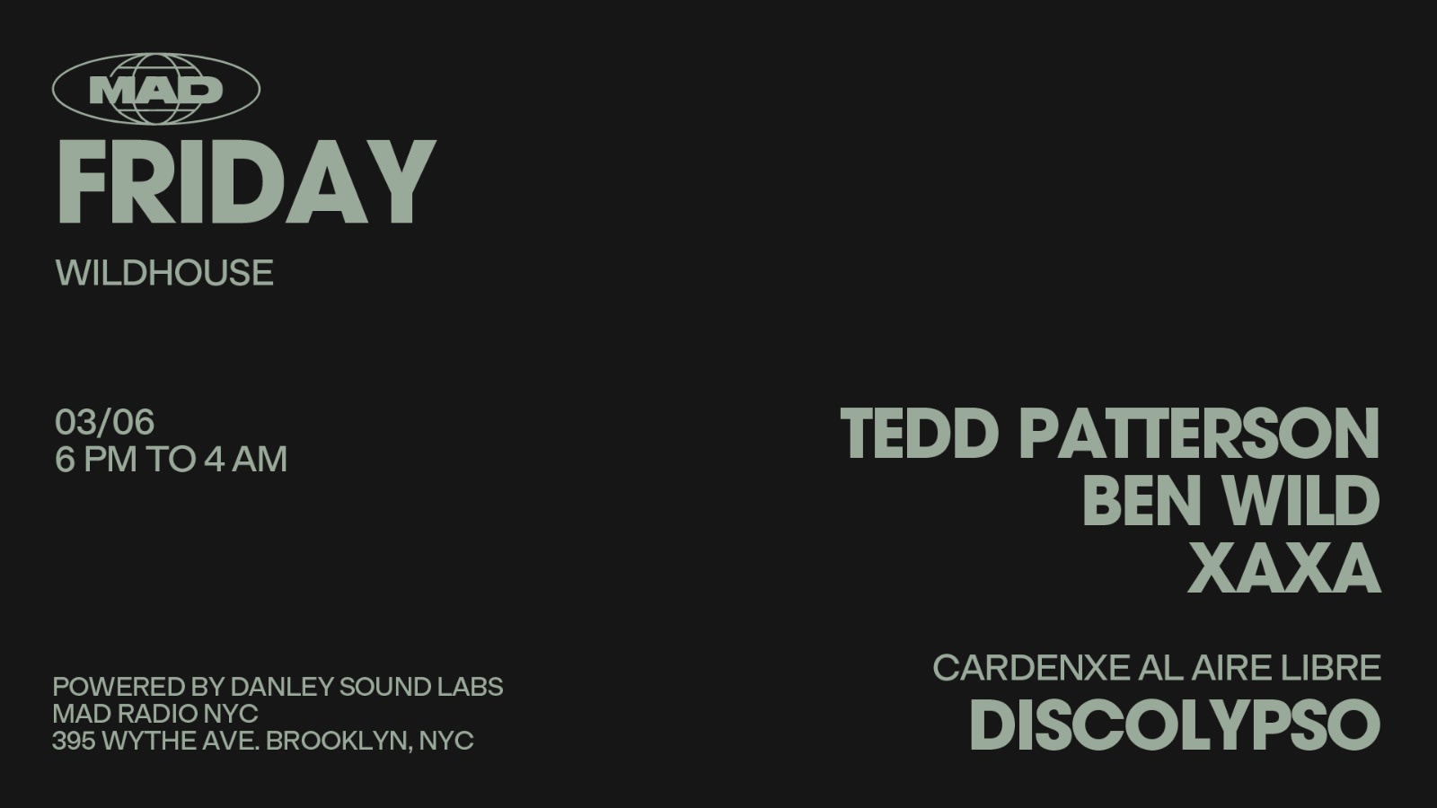 Wildhouse: Tedd Patterson, Ben Wild, Xaxa Cover